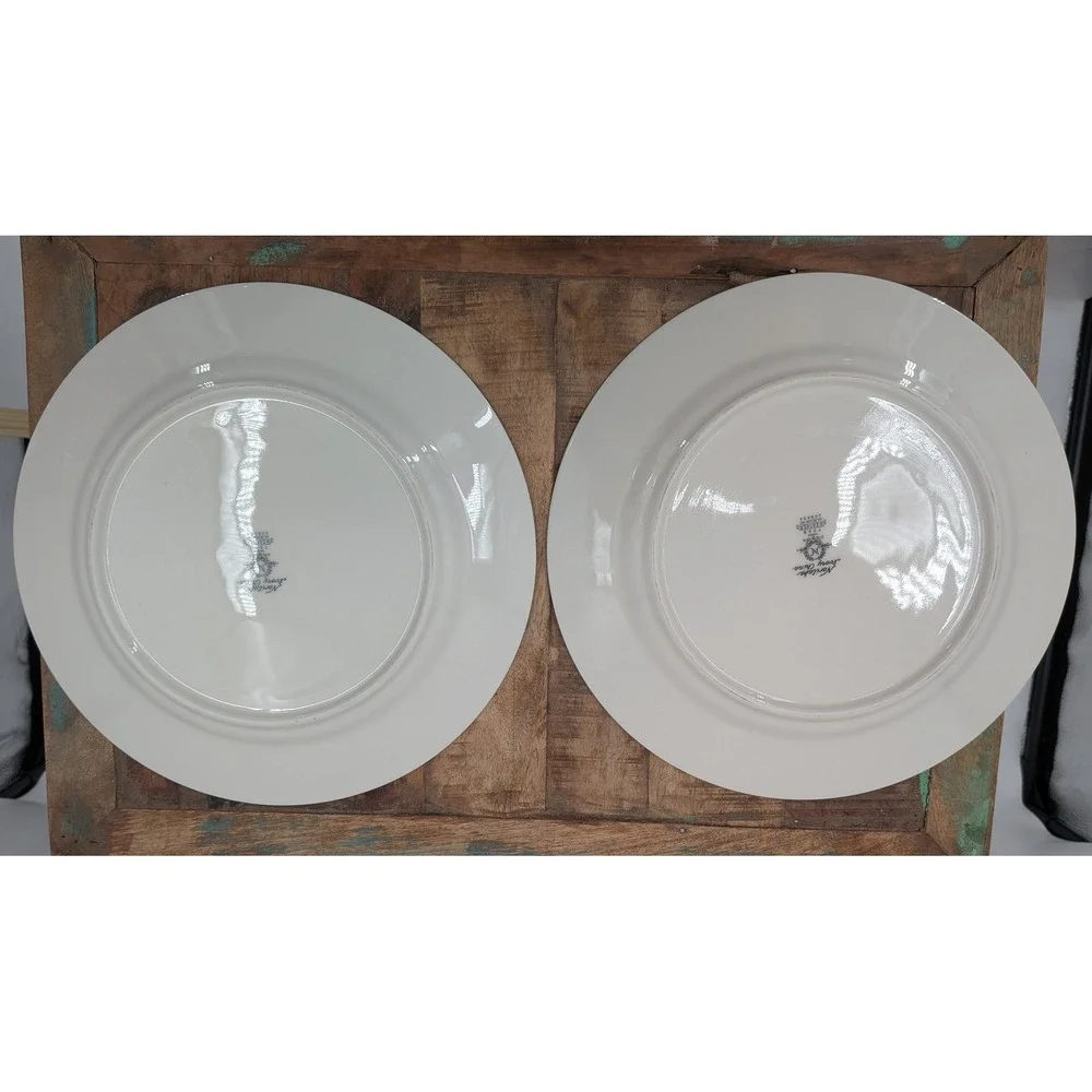 2 Vintage Noritake IvoryChina #7548 DinnerPlates 10